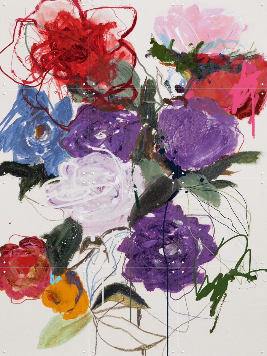 IXXI Eternity, Leigh Viner - 60 x 80 cm - Gratis ophangtool - Grote wanddecoratie en posters - Schilderijen, Kwaststreken, Abstract, Kleurrijk