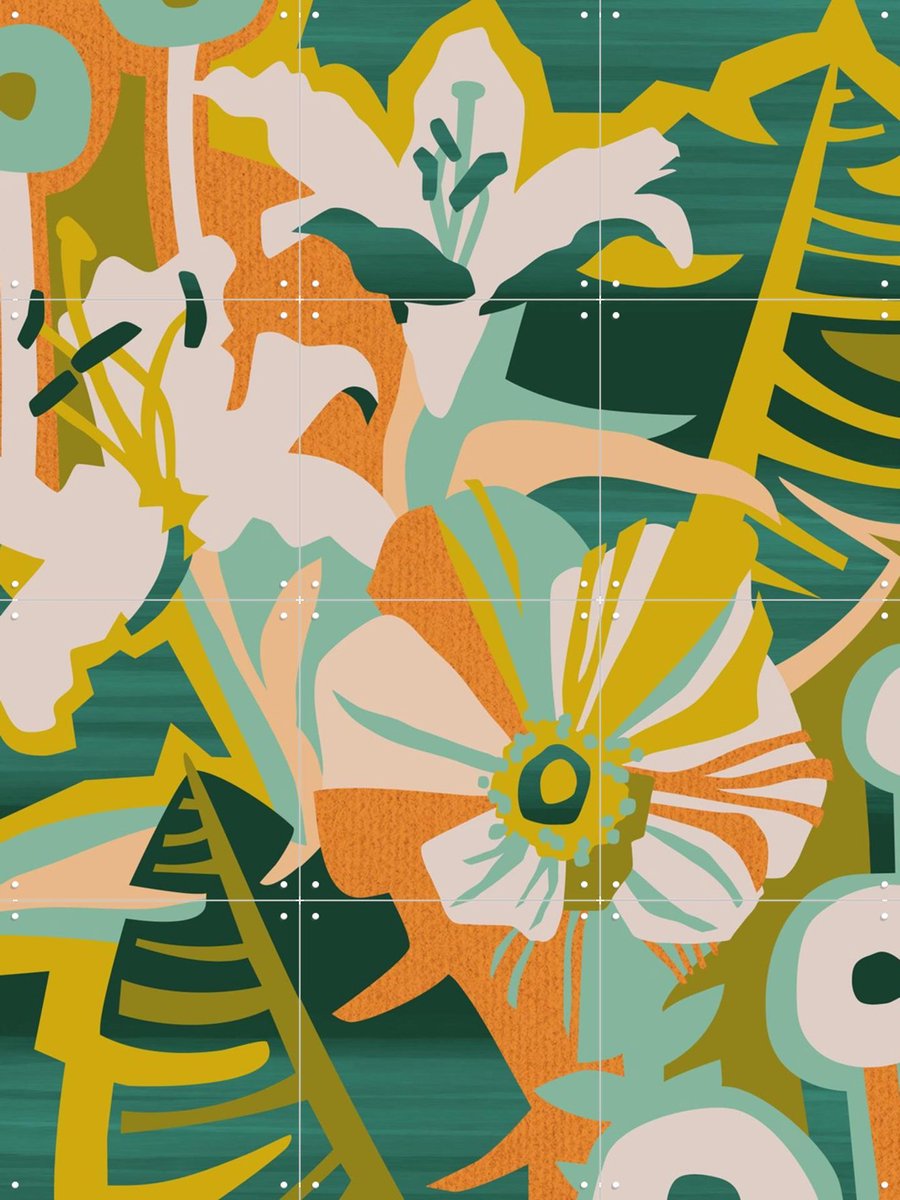IXXI It's Okay, Megan Gallagher - 60 x 80 cm - Gratis ophangtool - Grote wanddecoratie en posters - Kleurrijk, Grafisch Ontwerp, Digitale Kunst