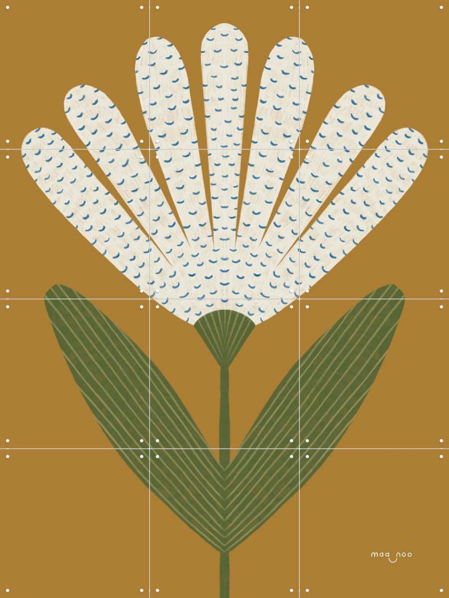 IXXI Margriet, Maa-noo - 60 x 80 cm - Gratis ophangtool - Grote wanddecoratie en posters - Kleurrijk, Illustraties, Kinderkamer, Babykamer, Bloemen