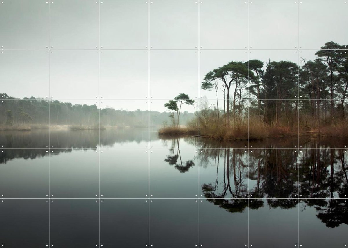 IXXI Silence at the lake, Claire Droppert - 140 x 100 cm - Gratis ophangtool - Grote wanddecoratie en posters - Naturalisme, Realisme, Fotografie