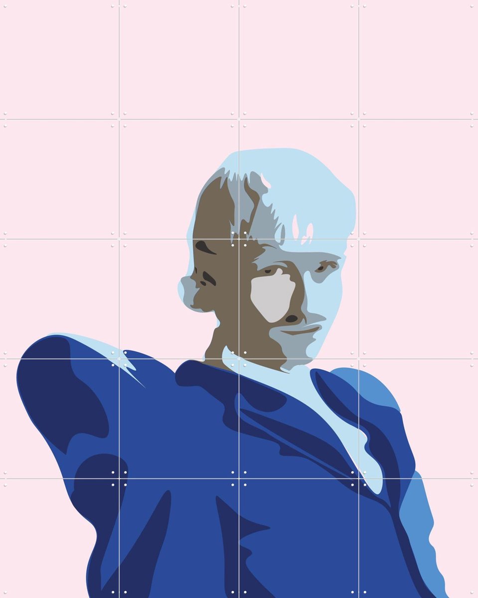 IXXI Joost Klein, IXXI - 80 x 100 cm - Gratis ophangtool - Grote wanddecoratie en posters - Kleurrijk, Grafisch Ontwerp, Muziek, Grappig, Portretten