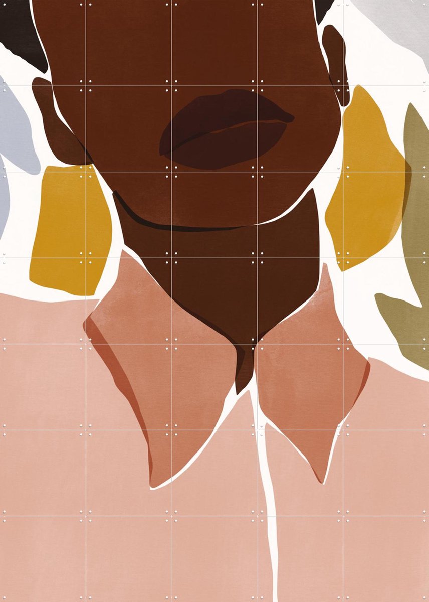 IXXI Amani, Sacrée Frangine - 100 x 140 cm - Gratis ophangtool - Grote wanddecoratie en posters - Kleurrijk, Grafisch Ontwerp,
