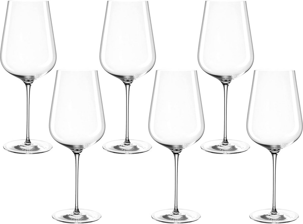 Set van 6 Grote Rode Wijnglazen 740 ml Glas Kwaliteit Vaatwasmachinebestendig