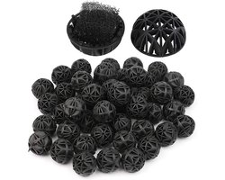 Allecto- Filter Biochemische Bal - Vijver Aquarium Fish Tank - Poreuze - Bio - Katoen - 100 Stuks - Water - Geschikt voor - Fontein - Media - Waterfilter (26mm)