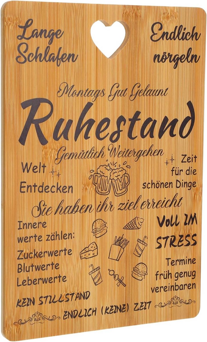 Bamboe Snijplank als Pensioencadeau voor Dames en Heren - Duurzaam Keukengerei
