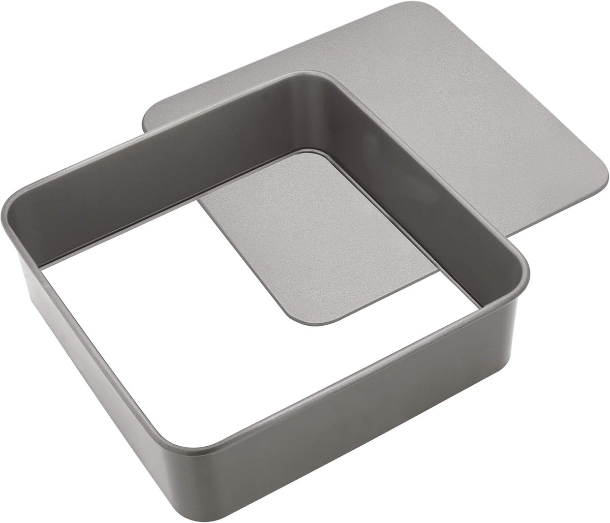 Vierkante Bakvorm met Losse Bodem en Rand - Koolstofstaal - 25x25 cm