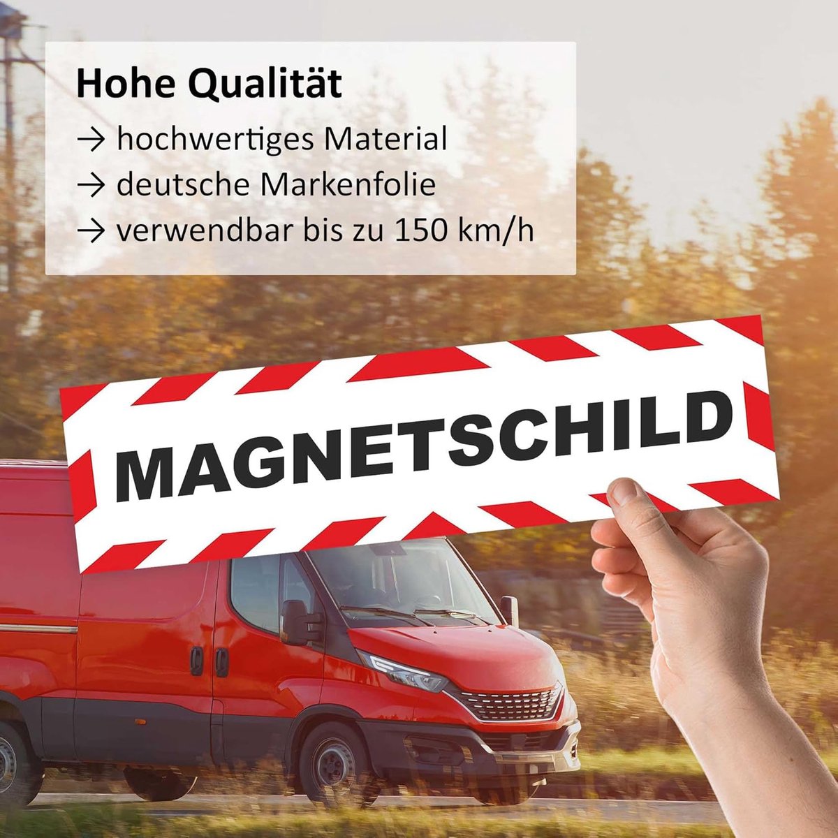 Flexibele Magneetsticker 45x12cm voor Auto, Vrachtwagen of Bouwplaats - Herbruikbaar