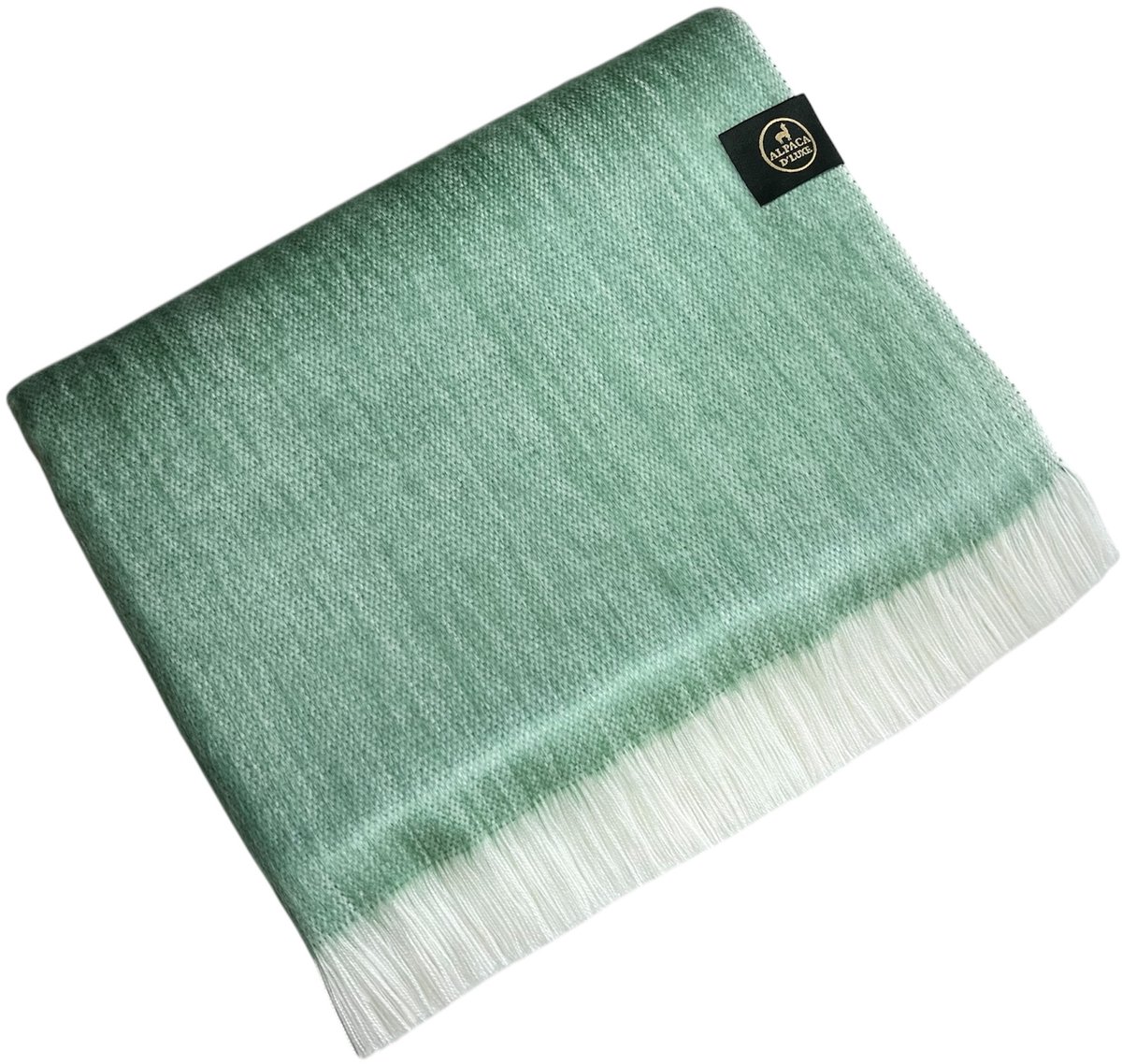Alpaca D'Luxe Sjaal - Mint - Zacht en van Kwaliteit - Handgemaakt met alpacawol - Warm - Sjaals Dames - Sjaals Heren - Luxe cadeau - Scarf - Cadeau tip - Comfortabel - Gift - Shawls - Langwerpig sjaal - Nekwarmer - Accessoires - Damesmode - Herenmode