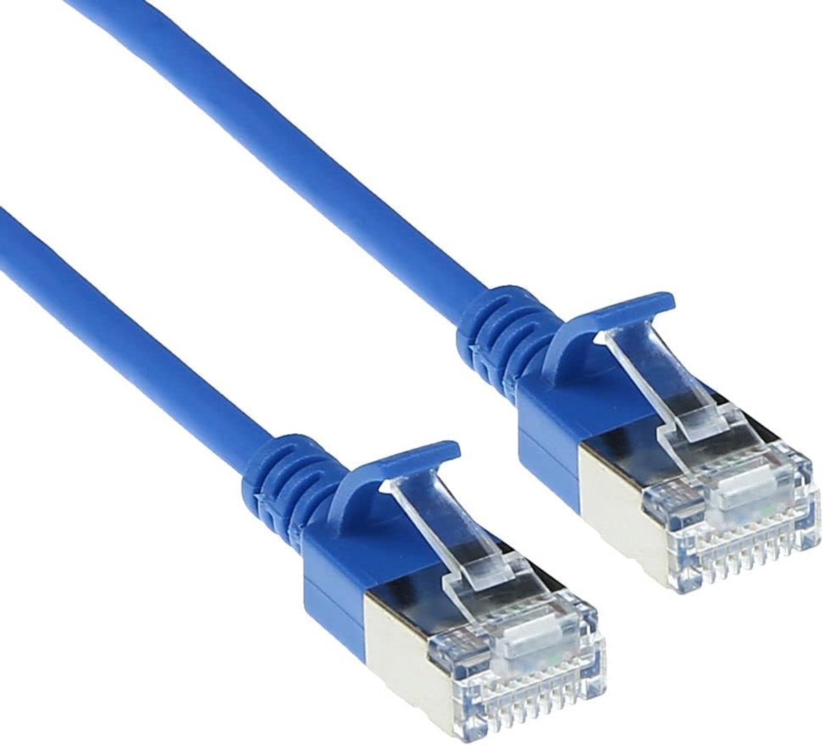 Dunne CAT6a Netwerkkabel U/FTP LSZH - 0.25 Meter Blauw - Flexibele Datacenter Ethernet Kabel