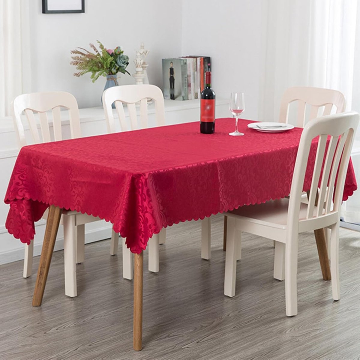 Wasbaar Polyester Tafelkleed Vierkant Bloemenprint 120x120 cm