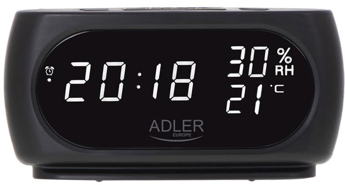 LED Klok - Digitale Wekker - Tijd & Temperatuur - Duidelijk LED Display - 2.8 x 24.6 x 16.5 cm