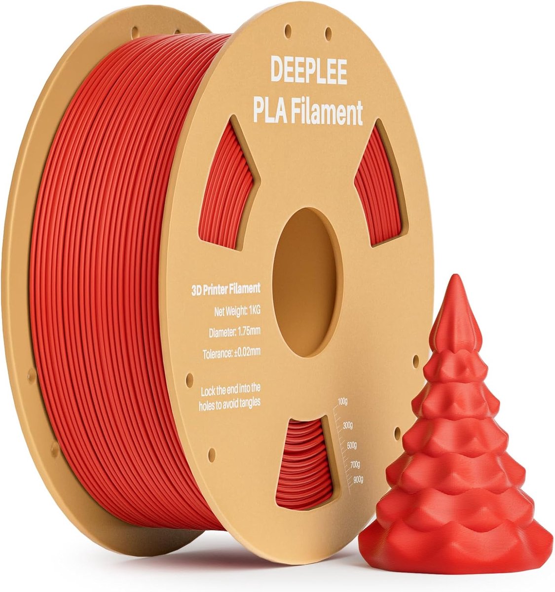 3D Printer Filament - PLA Materiaal - Modelbouw Printen - Hoge Maatnauwkeurigheid - 1.75 mm 1 kg - Rood