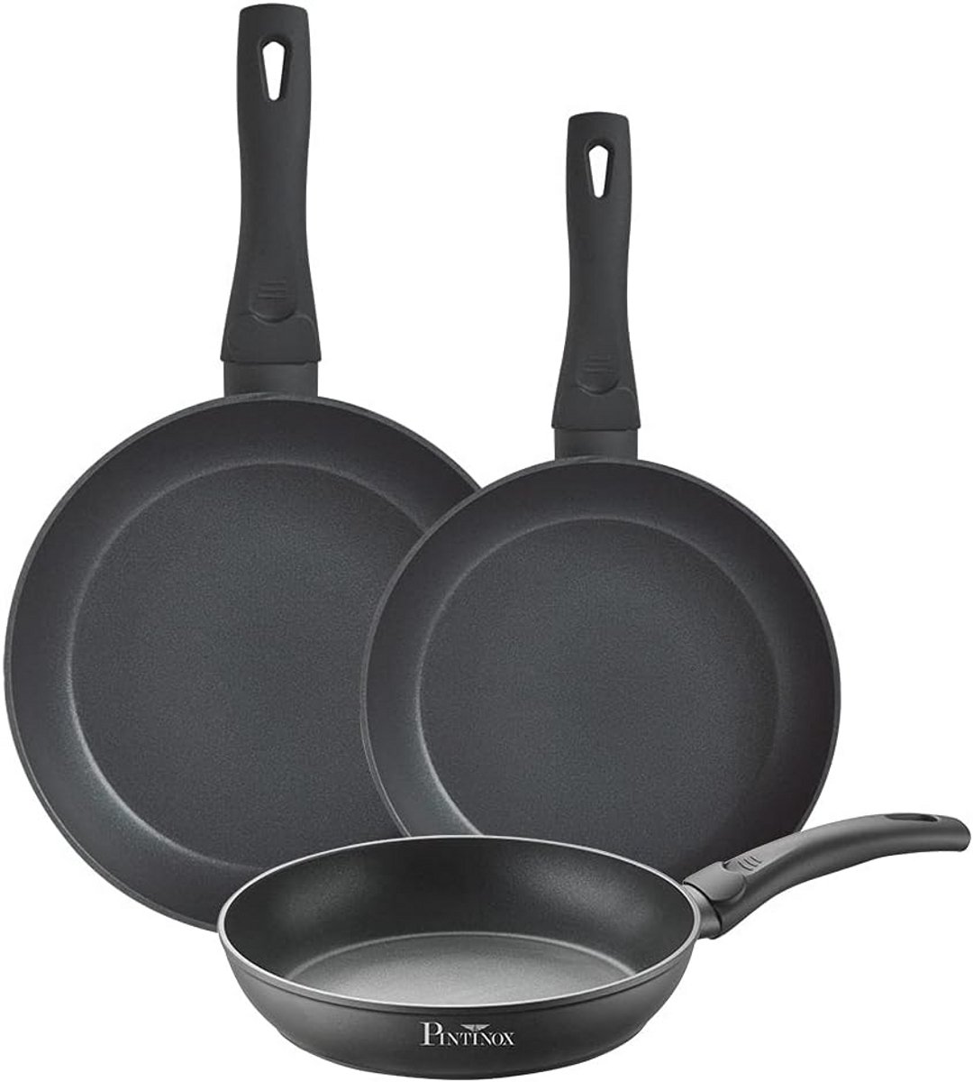 Set van 3 Koekenpannen Energy, Gesmeed Aluminium, Inductie Geschikt