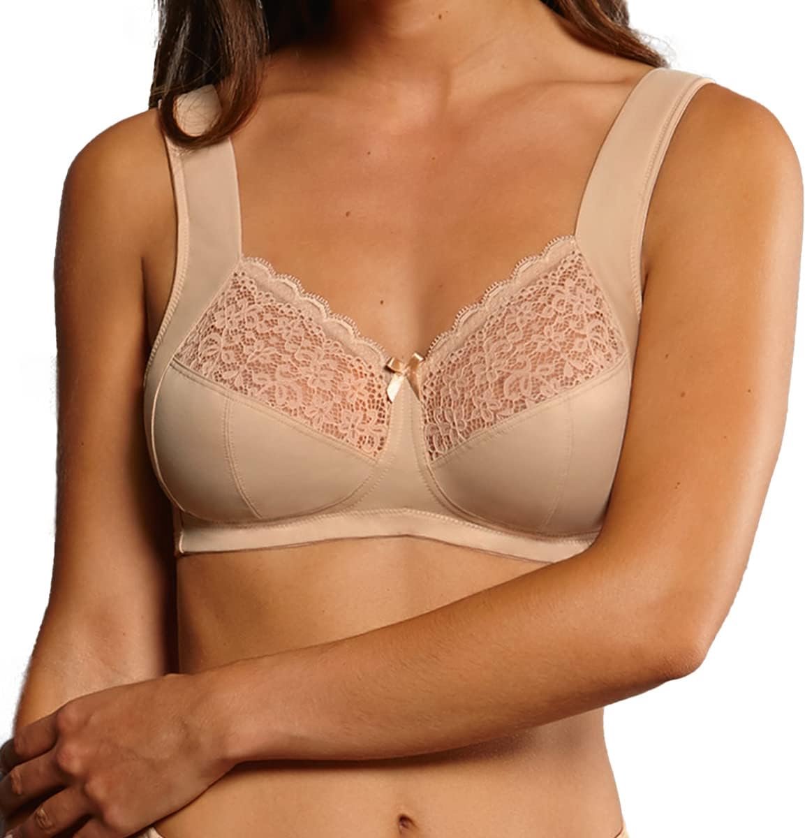 Voorgevormde Soft BH zonder Beugel met Kant en Brede, Comfortabele Bandjes