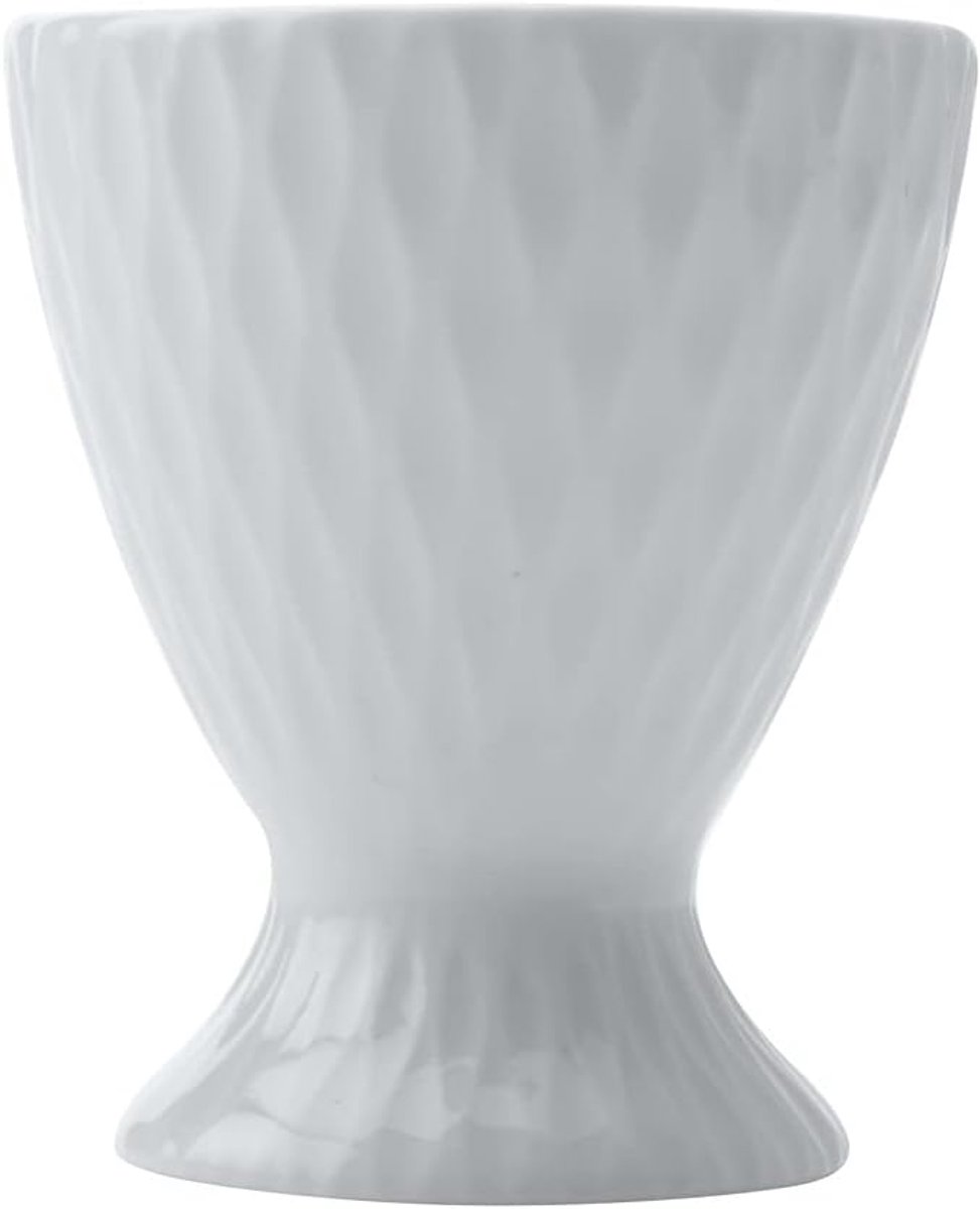 Set van Ronde Porseleinen Eierhouders voor Ontbijt, Wit, 5 cm Doorsnede