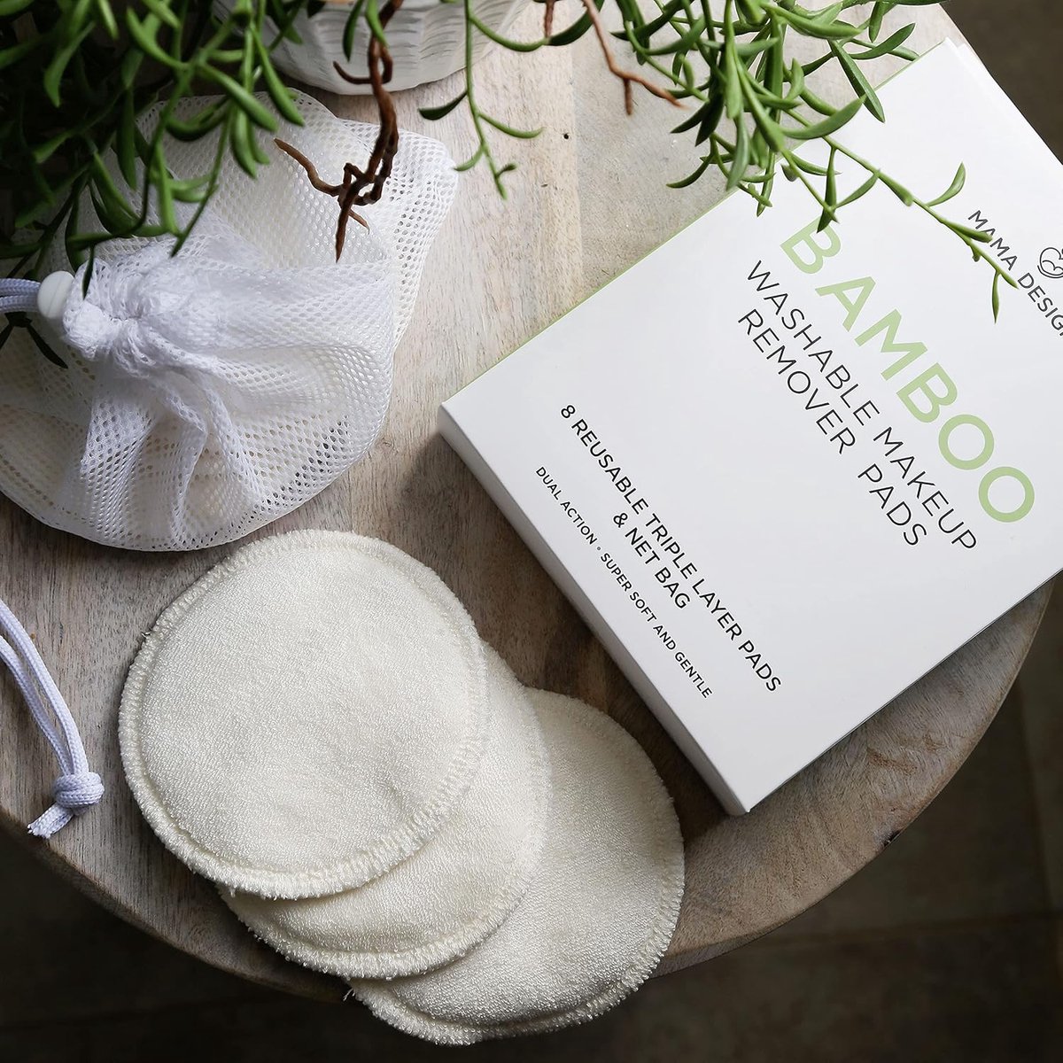 Herbruikbare Make-up Remover Pads van Bamboe en Katoen