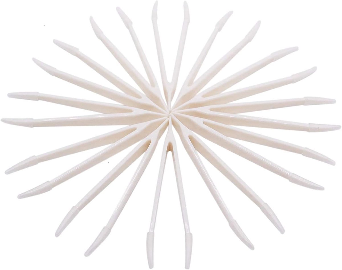 Contactlens Pincet - Make-up Tool - Hygiënisch Lenzen - Zachte Siliconen Punt - 12 Stuks - Wit