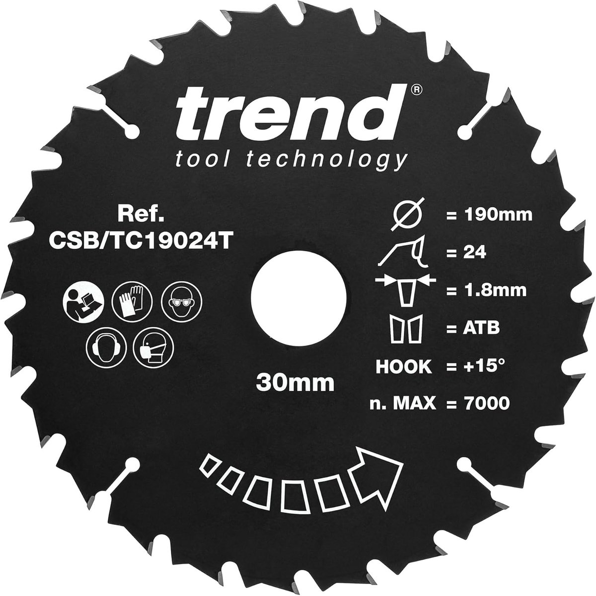 Cirkelzaagblad Hout 190mm met 24 Tanden TCT - Precisie Zagen voor Draadloze Zagen