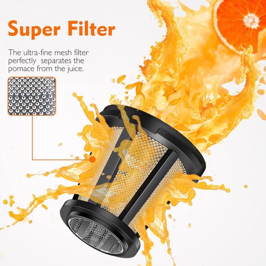Slow Juicer - Sapcentrifuge Fruit - Gezond Sap Maken - 2 Snelheden Stille Motor — afbeelding 3