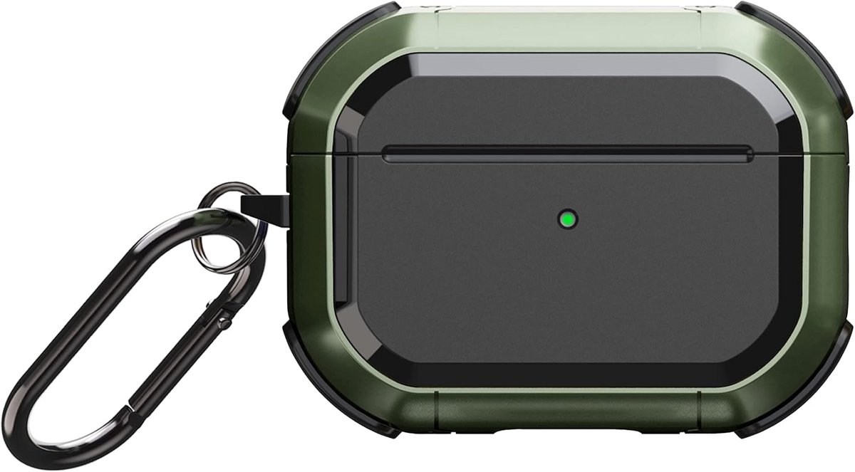 Robuuste Beschermhoes met Karabijnhaak voor AirPods Pro (1e Generatie 2019) - Anti-slip en Oplaadbaar