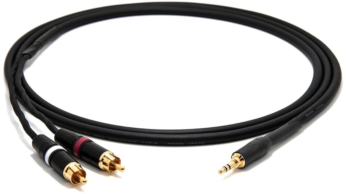 Audiokabel - Y-kabel mini-jack RCA - HiFi geluid - Quad-Balanced technologie - 7 meter - Zwart