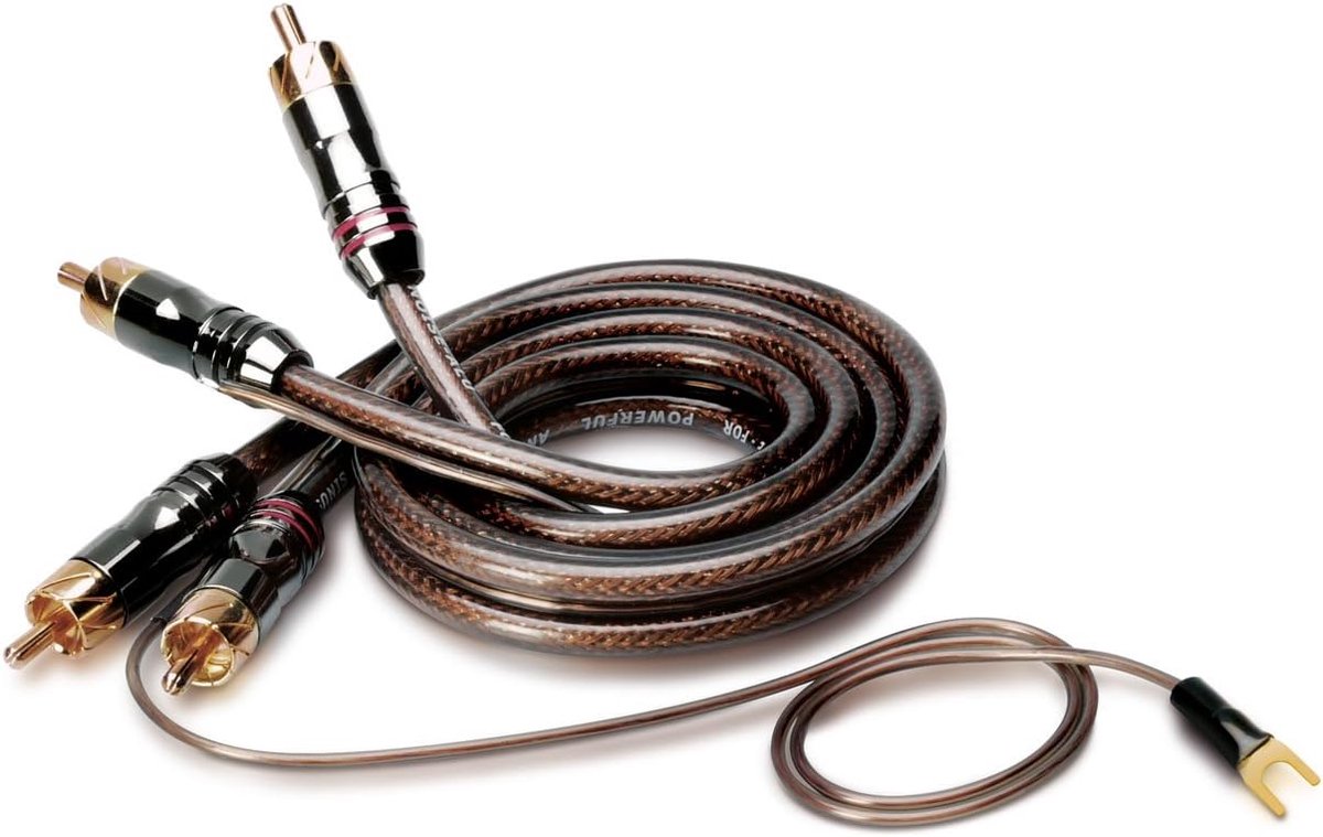 RCA Kabel - Audio Video Kabel - Signaal Overbrengen - Drievoudige Afscherming - 80 cm - Zwart