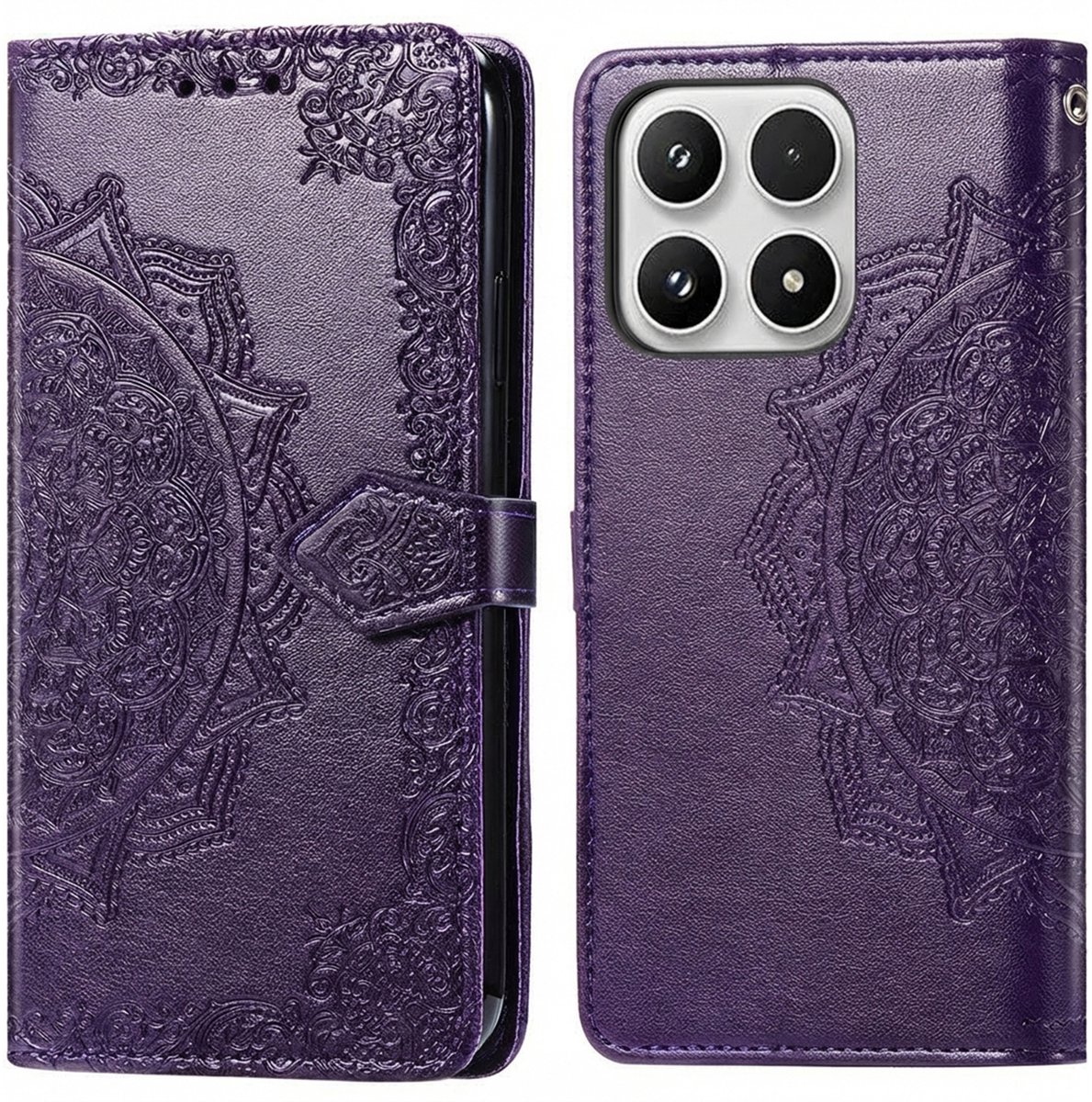 imoshion Hoesje - Geschikt voor Xiaomi 17 - Mandala Bookcase - Paars