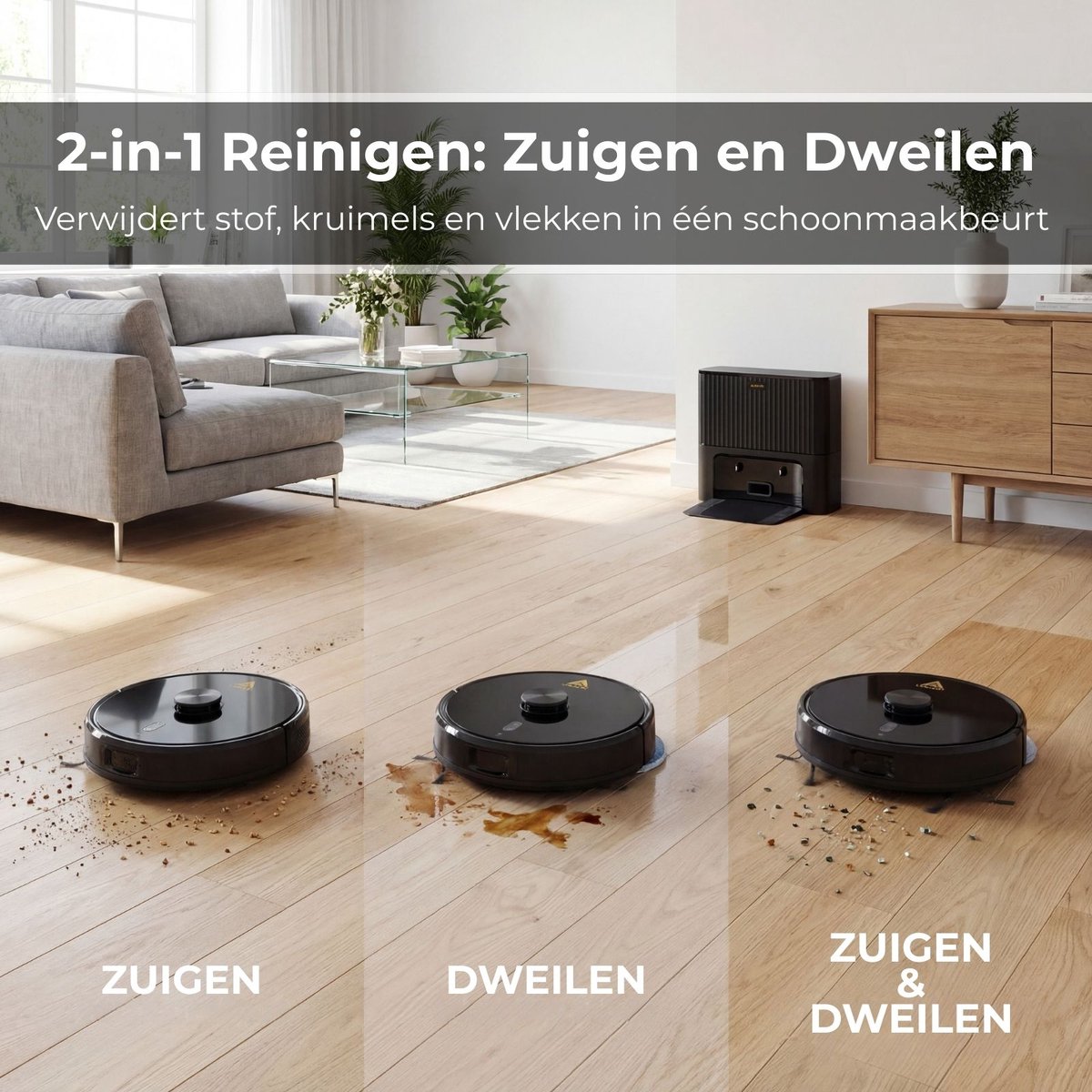 LuxaLife Louis V1 Robotstofzuiger met Dweilfunctie - afbeelding 2