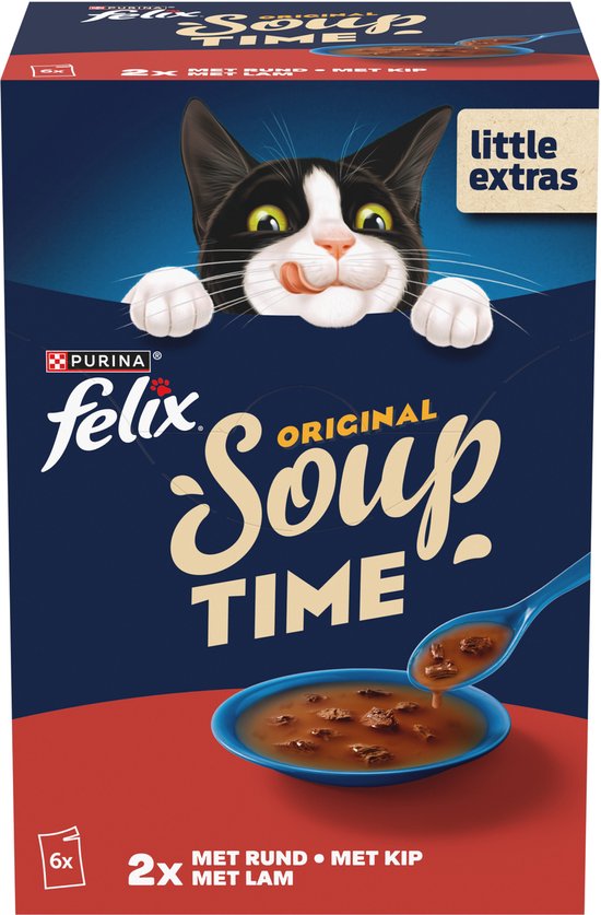 Felix Soup Vlees Selectie - Kattenvoer Natvoer - 48 x 48 g