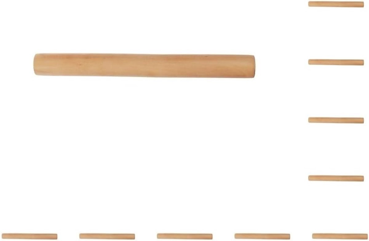 10x Houten Deegroller Set voor Keramiek, Aardewerk en Bakken