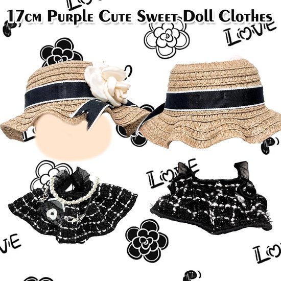 Elegante Poppenkleding Set voor 17 cm Pop met Jurk, Hoed en Accessoires van Merkloos — afbeelding 3