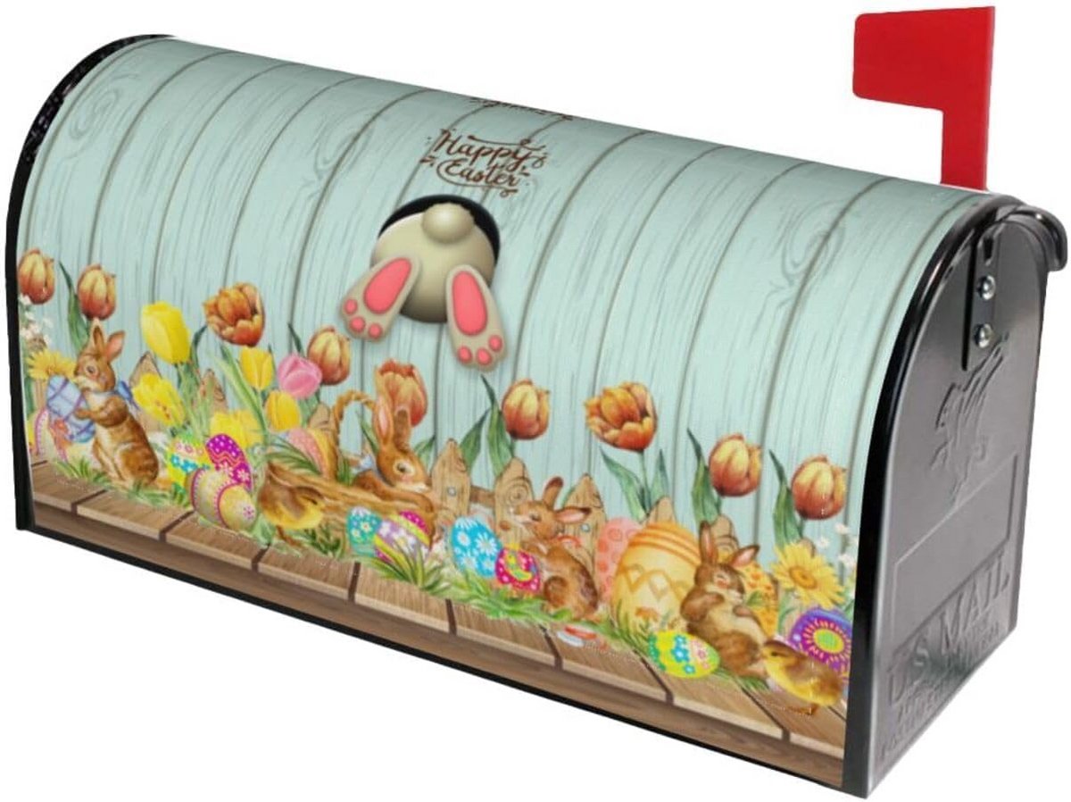Magnetische Paashaas Brievenbushoes - Waterdichte Cover voor Standaard Formaat Brievenbus - Tuindecoratie