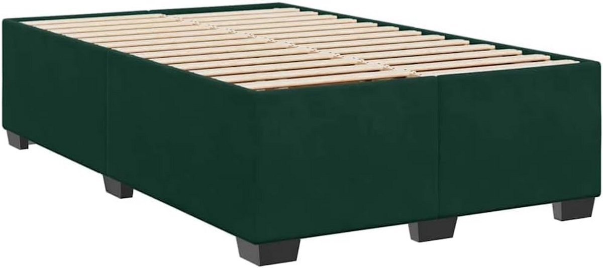 Fluwelen Bedframe Donkergroen 120x200 cm