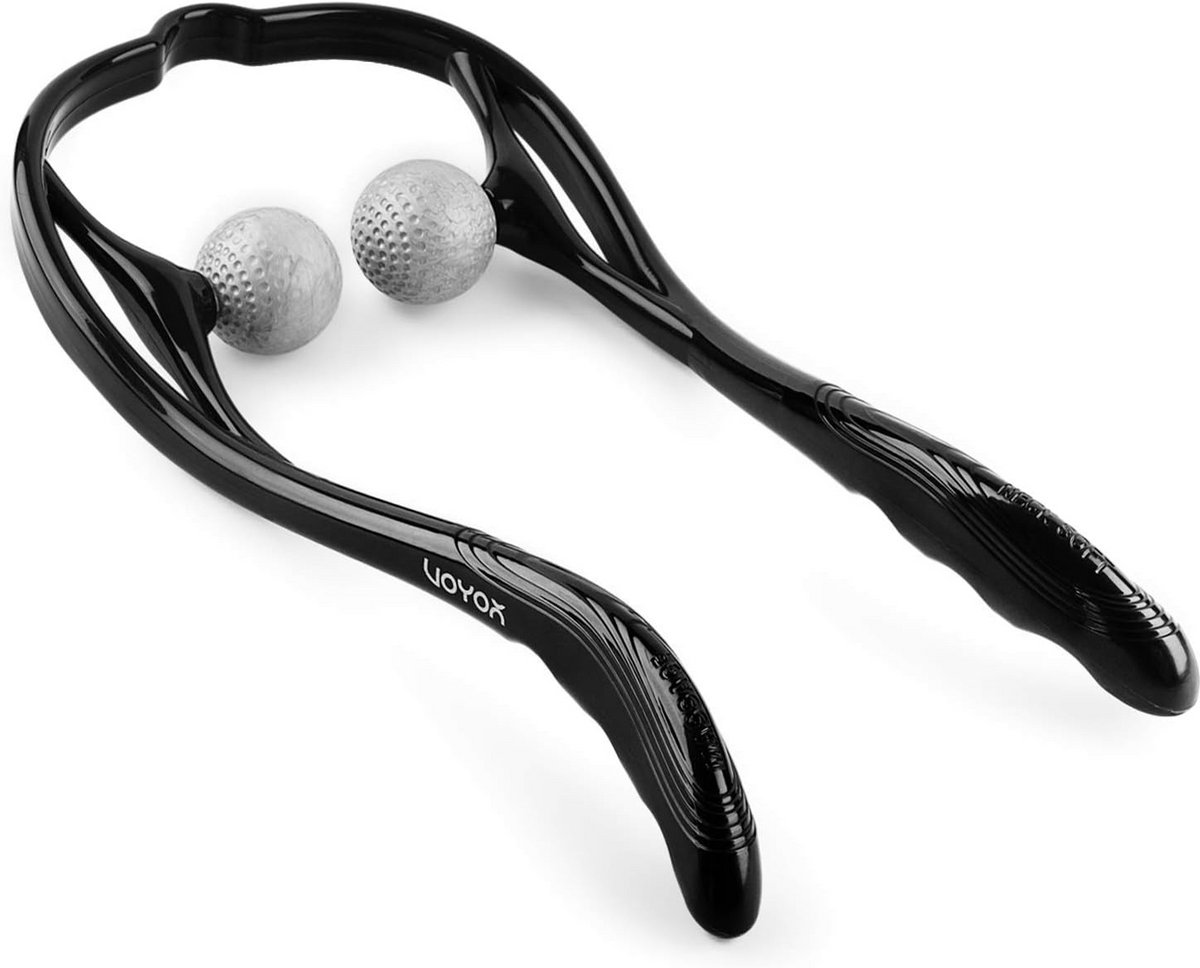 Nek Massager - Schouder Massager - Spierpijn Verlichten - Dubbele Triggerpoint Ballen - 35 x 18 x 3.3 cm - Blauw
