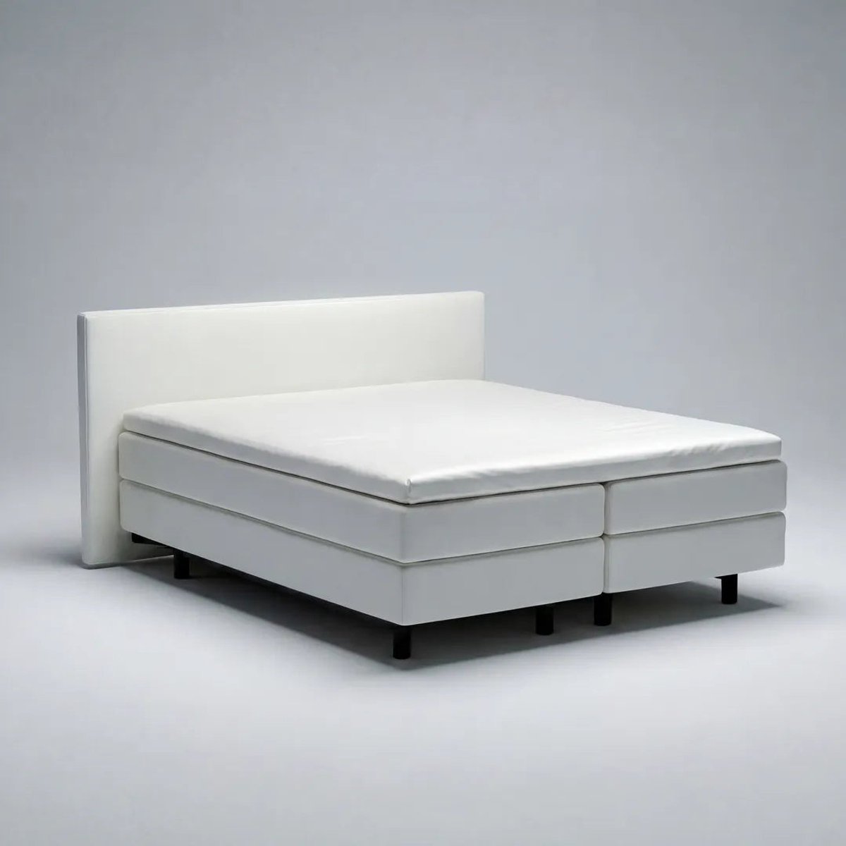 Wit 100% Katoensatijn Topper hoeslaken 200x220 - Voor toppers van 7–13 cm dik & Zijdezacht en ademend katoensatijn