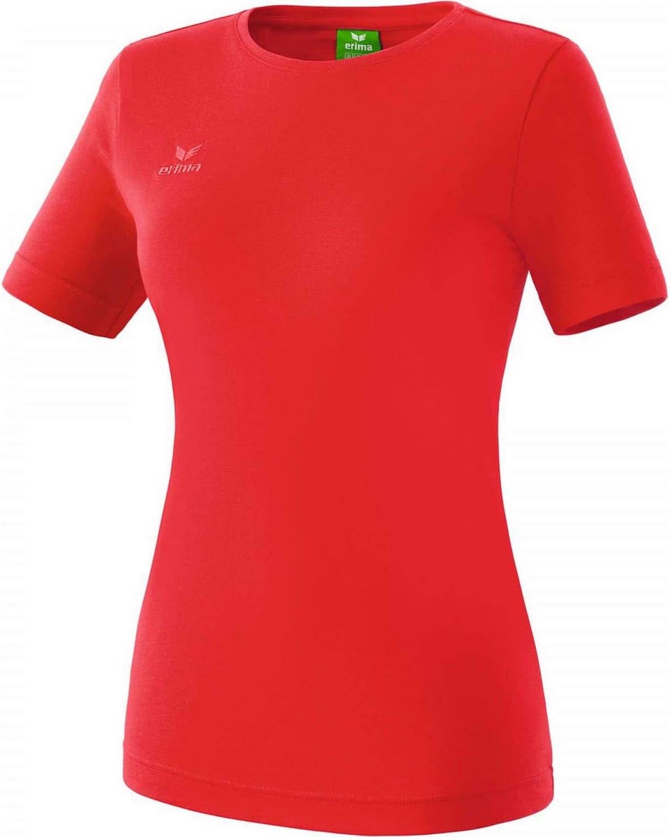 Dames T-shirt Katoen Kortemouw Sport en Vrije Tijd Rood