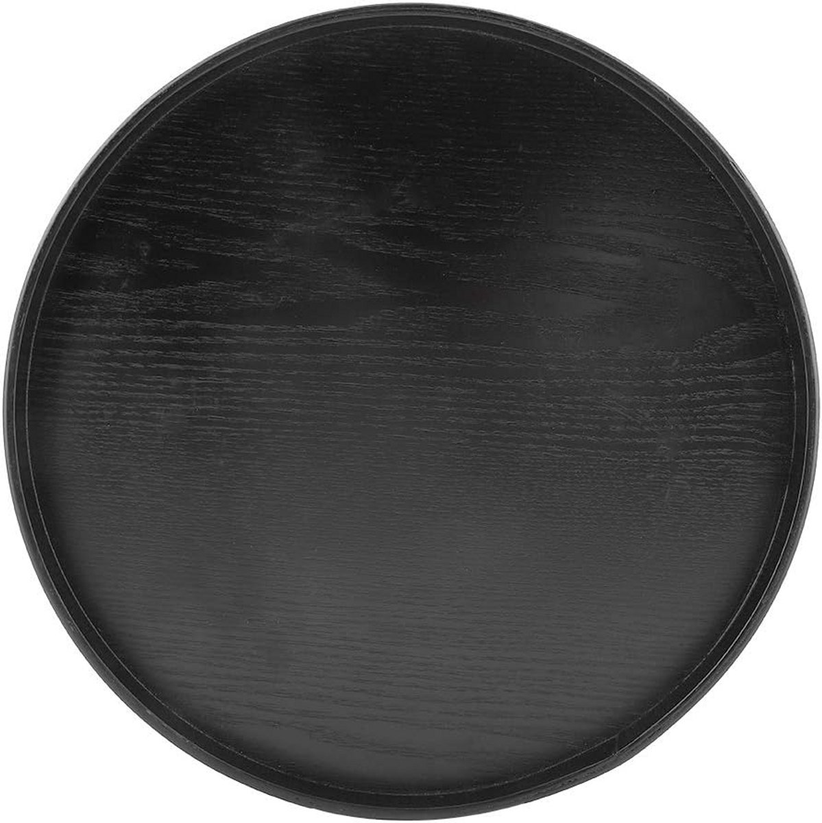 Ronde Houten Serveerblad Zwart 33cm - Multifunctioneel voor Horeca en Thuis