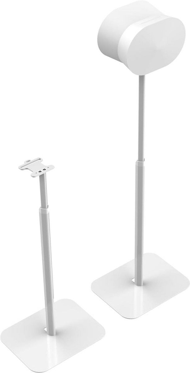 Verstelbare vloerstandaard Twin Pack voor luidsprekers, Wit