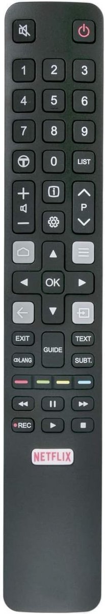 Vervangende Afstandsbediening voor Thomson TCL Android 4K HDR Televisies
