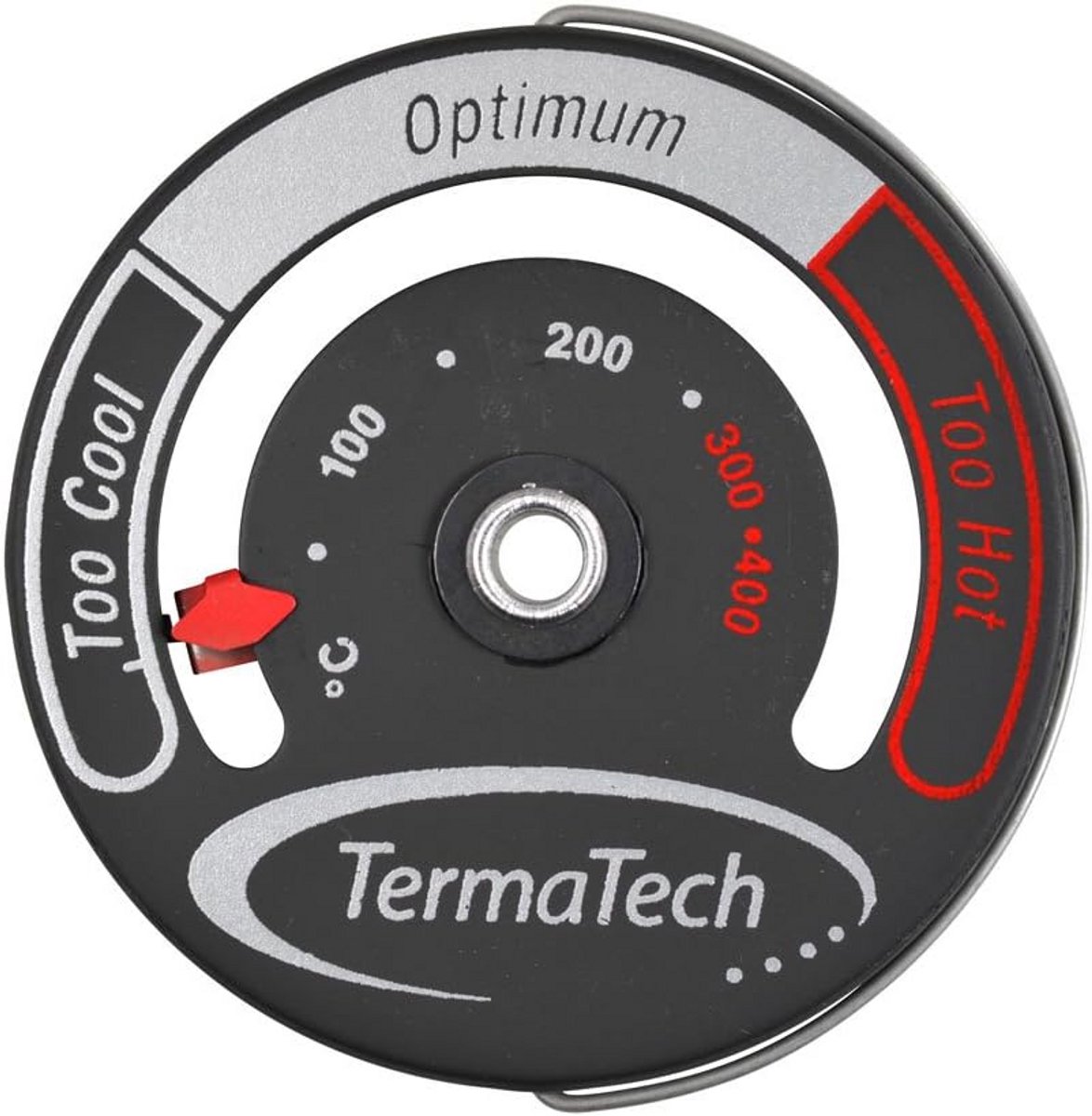 Rookpijp Thermometer met Magneet - Temperatuurmeter 0-400°C voor Kachel of Open Haard