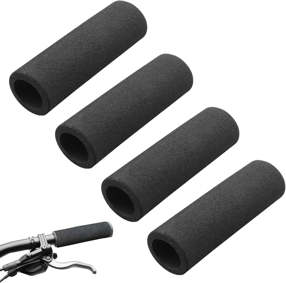 Antislip Schuimrubberen Handvatten Fiets en Motor - 4 Stuks