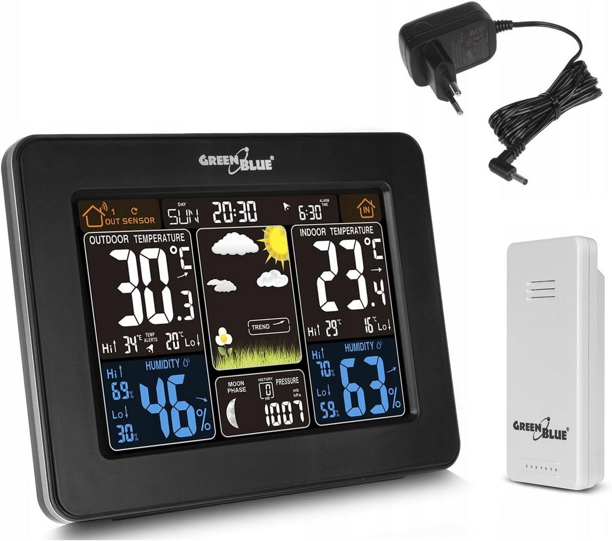 Draadloos Weerstation met Binnen- en Buitentemperatuur en Weersvoorspelling