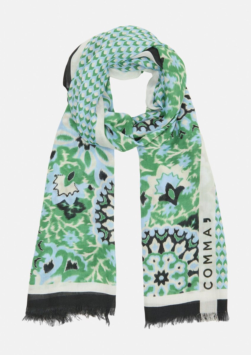 comma - female - Modal sjaal met print