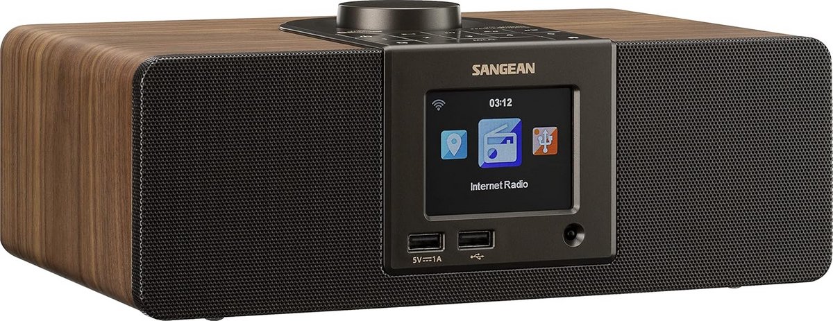 Houten Internetradio met Spotify en Weerbericht