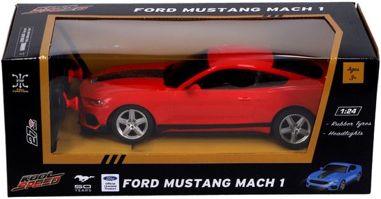 Ford - Radiografisch Bestuurbare Auto - 124 Mustang Mach 1 Rood