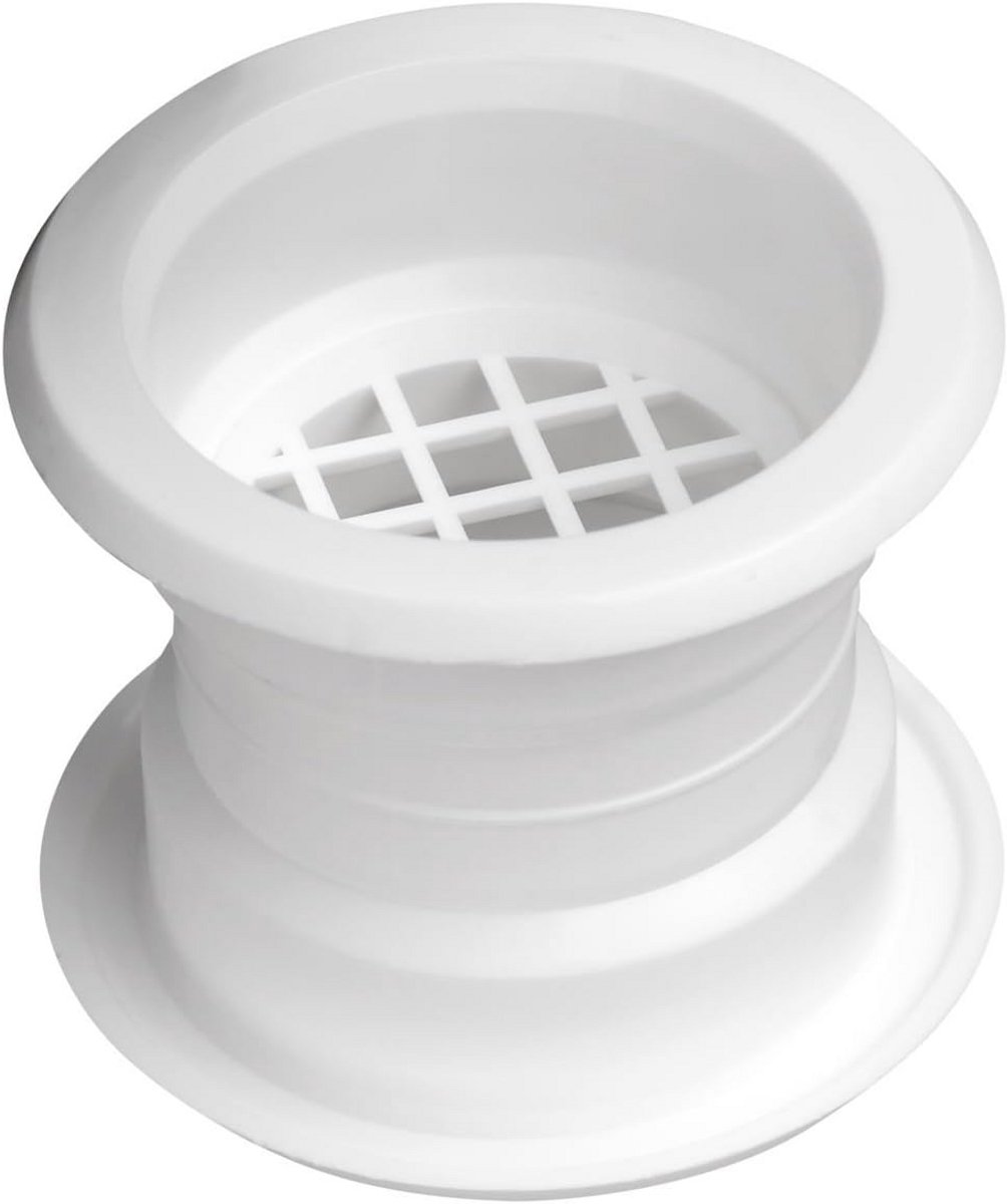 4x Ronde Ventilatie Rooster Wit - Roosters voor Deur en Ventilatieopening
