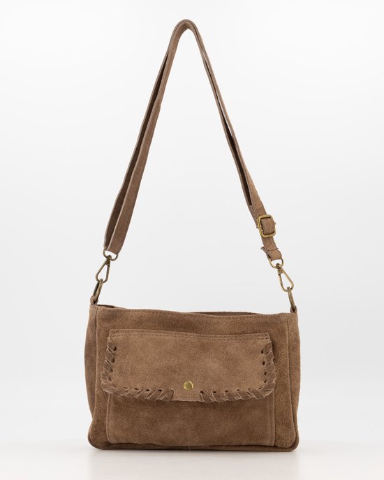 Dames Schoudertas Suède Crossbody Tas met Verstelbare Riem - Zachte
