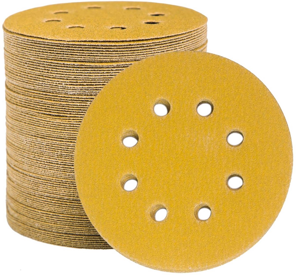 Schuurschijven 125 mm Rond met 8 Gaten Korrel 100 - Set van 100