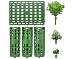 4 stuks - PP Boomstambeschermer - Beschermingshek tegen boomschors - Groen - Boomstambeschermer - Boombeschermer - Uitschuifbare boomschorsbeschermer