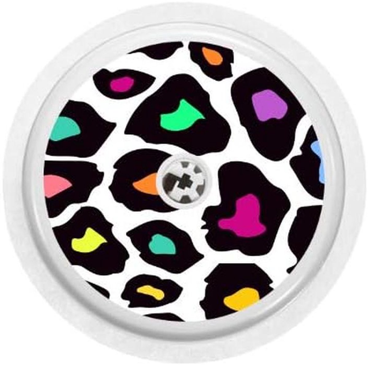 Zelfklevende Vinyl Sticker voor Sensor - Fel Neon Luipaard Patroon